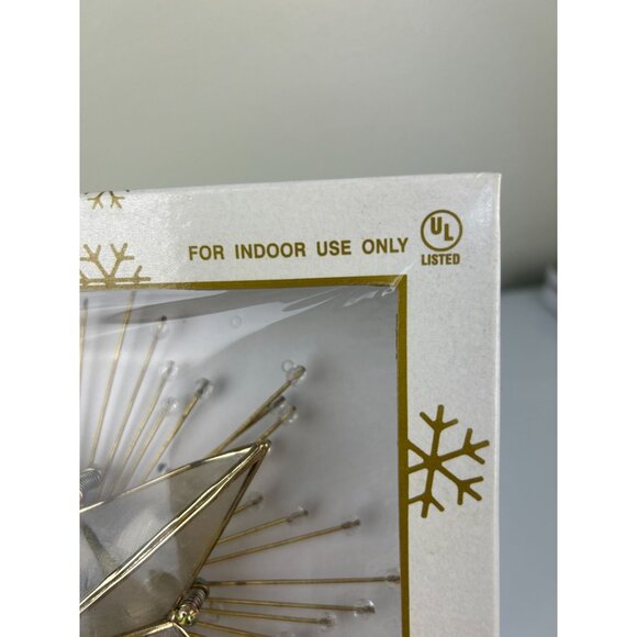 Kurt Adler Illuminated Christmas Tree Star Topper Winter Wonderfland Starburst - Picture 7 of 16